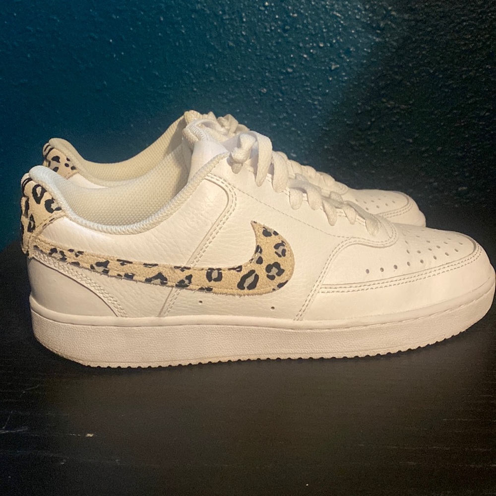 Nike Court Vision Low Leopard Swoosh
